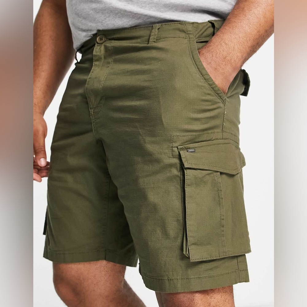 ASOS Only & Sons Plus cargo shorts in Olive Night Size XXL